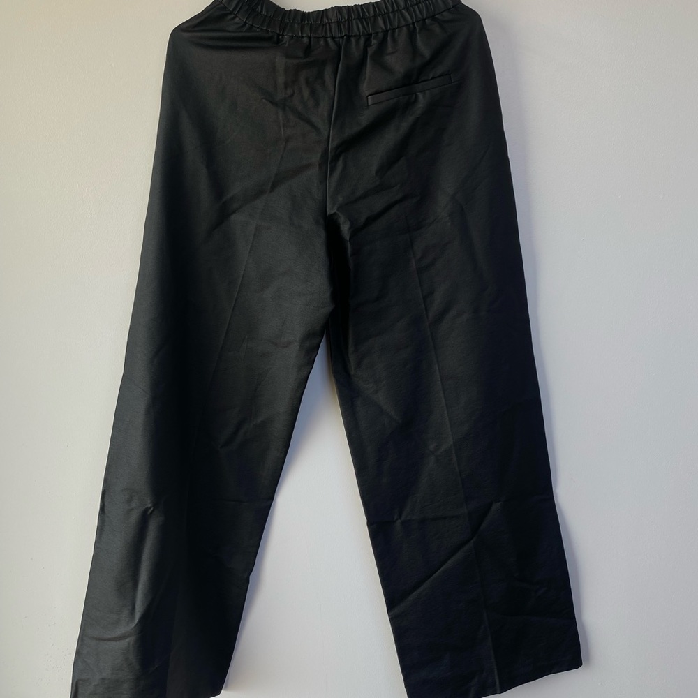 Zara Faux Leather Wide Leg Pants XS